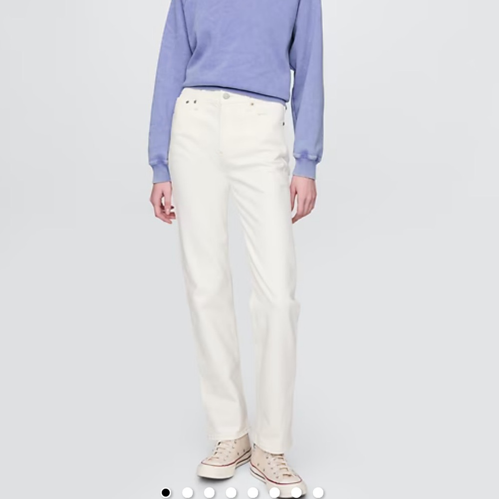 Gap High Rise '90s Slim Straight Jeans new off white